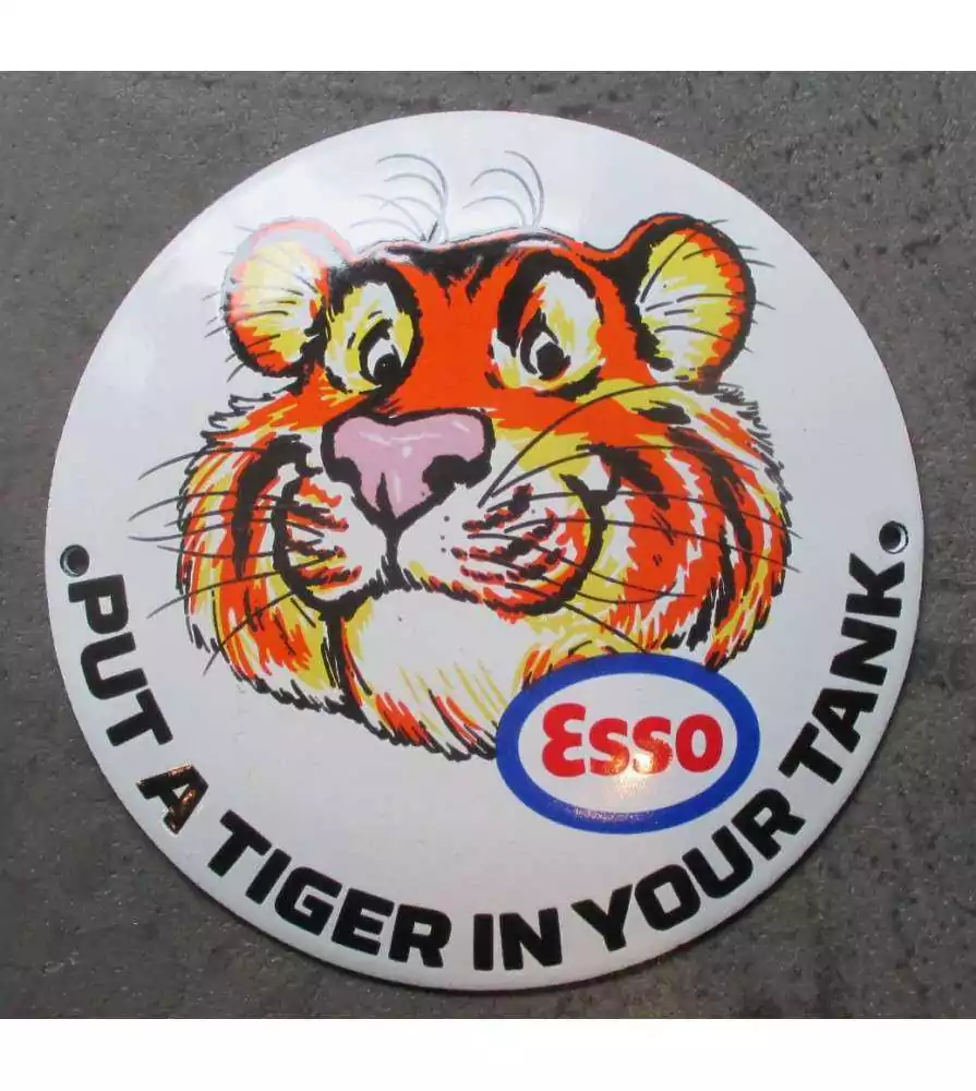 plaque emaillée esso tigre plaque emaillée esso tigre