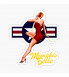 mini sticker pin up menphis belle style bombardier militaire