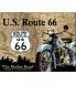 plaque US route 66 moto the mother road sign deco metal affiche carte usa