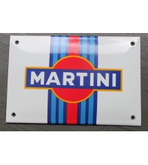 plaque décorative emaillée martini rectangulaire 12x9cm boisson alcool