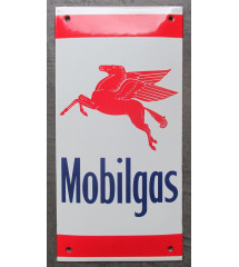 plaque décorative emaillée mobilgas tole rectangulaire 20x10 cm deco garage pegase