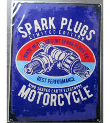 plaque spark plugs limited edition motorcycle 40x30cm imitation ancienne tole pub garage metal