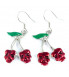 boucle d'oreille cerise crane tete de mort pinup gothique rock roll