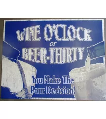 plaque wine o clock beer thirty , humour bar