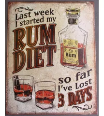 plaque rum diet , humour bar boite de nuit