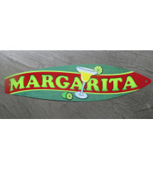 Margarita plate in the shape of a surfboard 43x11cm Tole Deco American