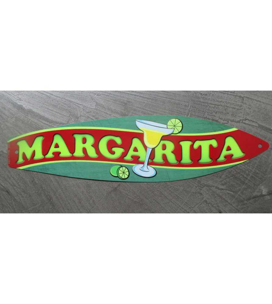 Margarita plate in the shape of a surfboard 43x11cm Tole Deco American