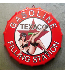 plaque capsule texaco pin up filling station