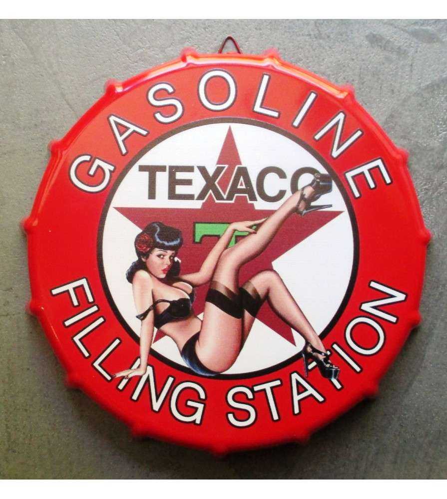 plaque capsule texaco pin up filling station plaque capsule texaco pin up filling station
