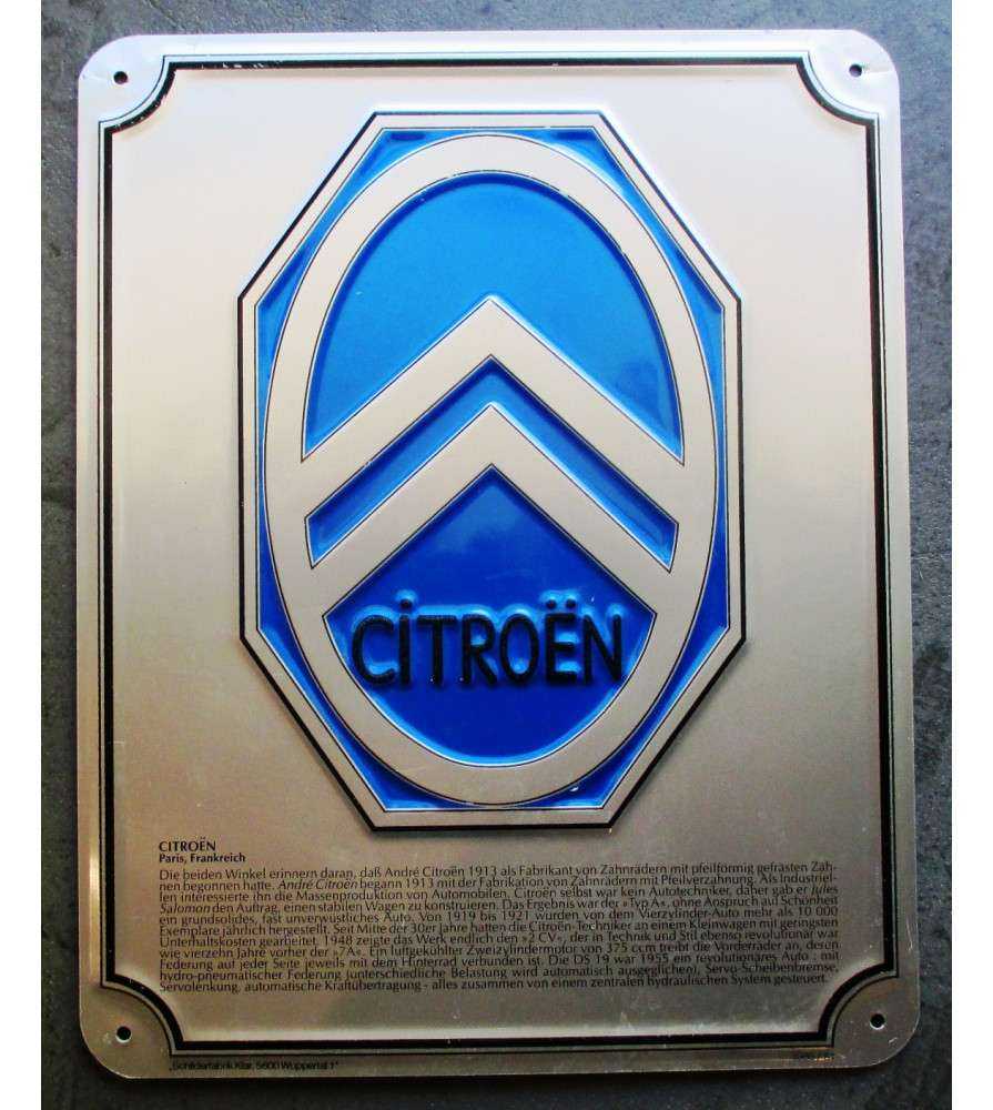 plaque citroen bleu inscription en allemand plaque citroen bleu inscription en allemand
