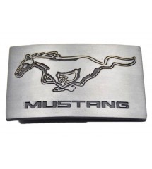 boucle de ceinture ford mustang grise rect cheval voitre americaine