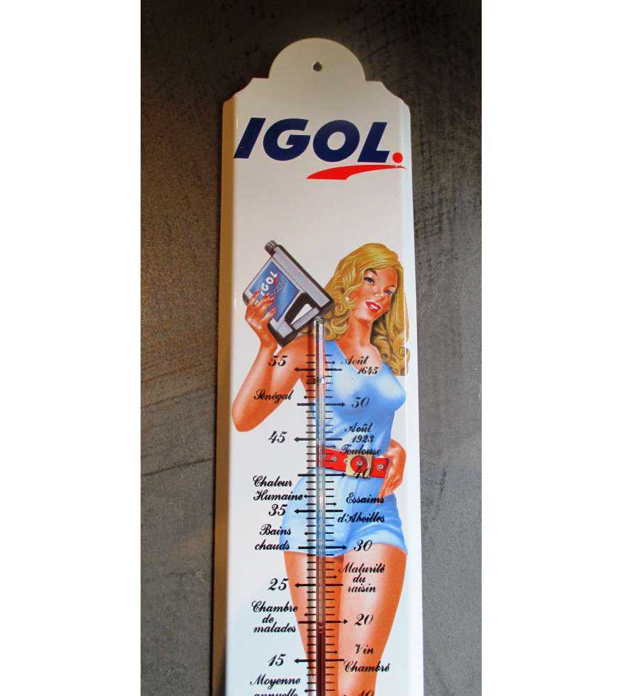 thermometre igol avec pin up datant de 1990 thermometre igol avec pin up datant de 1990