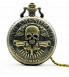 montre à gousset 2eme amendment crane et pistolets homme femme