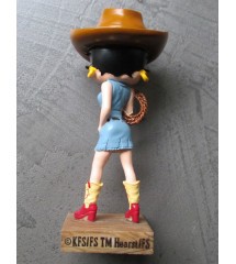figurine betty boop cow girl country 14cm statuette en résine
