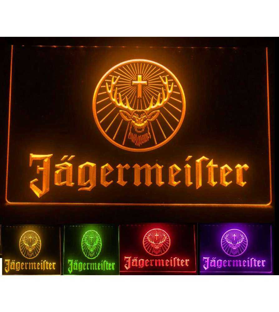 neon jagermeister multicolore , led rgb, neuf neon jagermeister multicolore , led rgb, neuf
