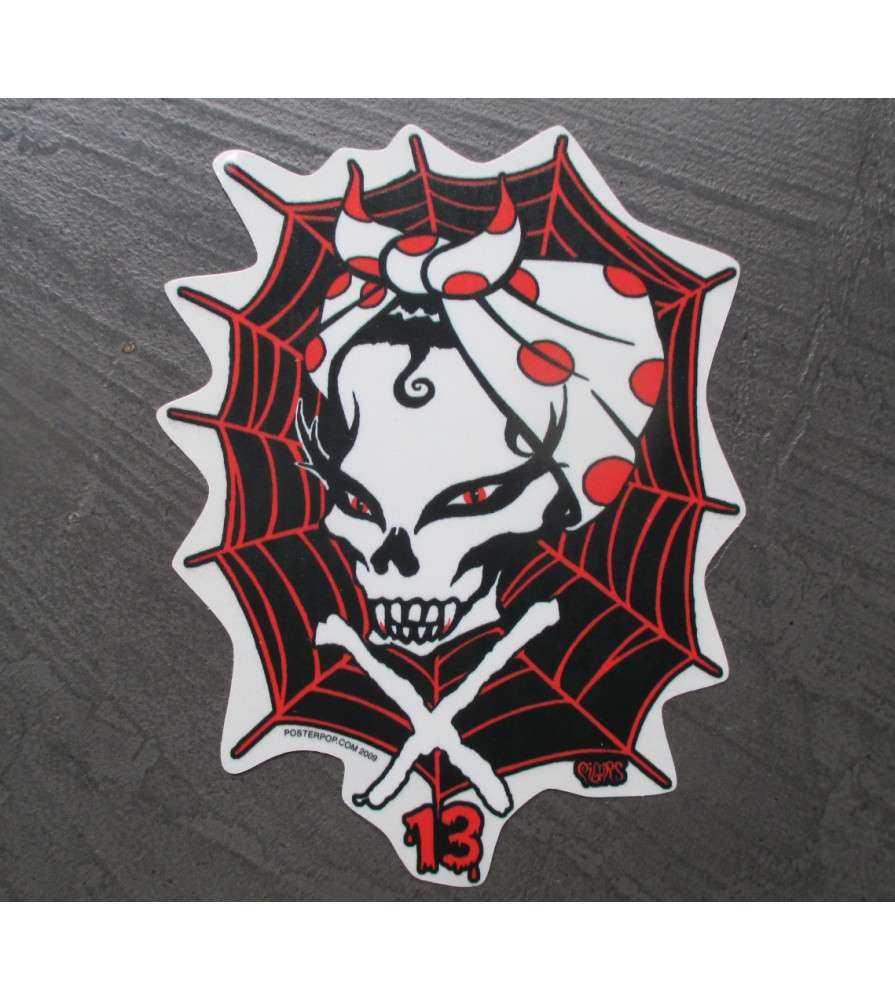 Autocollant Vinyle Toile D'araignée Halloween 15x15.6 Cm - Déco Voiture, Mur, Fenêtre, Multi-couleurs