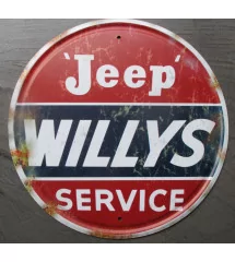 plaque jeep willys service a l'aspect vieillit