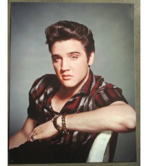 Elvis Presley Assi plate and plaid shirt 41x32cm