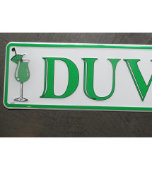 plaque de rue duval street alcool pastis 61x13 cm tole deco metal
