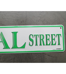 plaque de rue duval street alcool pastis 61x13 cm tole deco metal