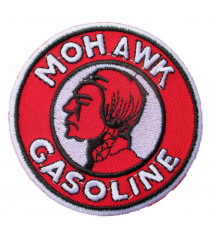 patch mohawk gasoline 7.5 cm huile essence usa ecusson thermocollant