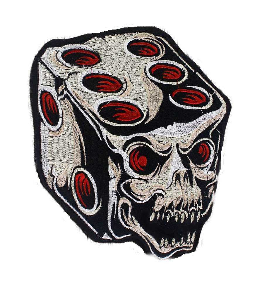 Patch SKULL JOKER CRANE écusson 6 Cm X 9 Cm Thermocollant