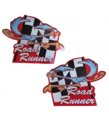 2 stickers road runners damiers