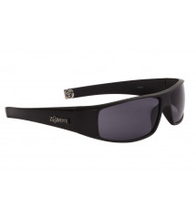 lunette de soleil noir mate inscription zombie rock roll biker