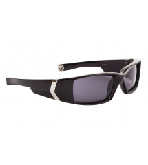 lunette de soleil noire brillante bande chromé zombie eyes rock roll biker
