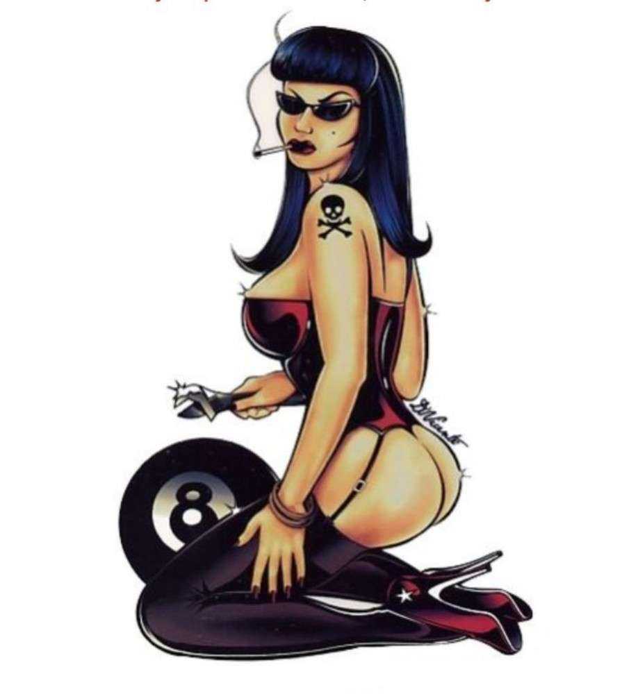 sticker pin up 8 ball , david vicente. sticker pin up 8 ball , david vicente.