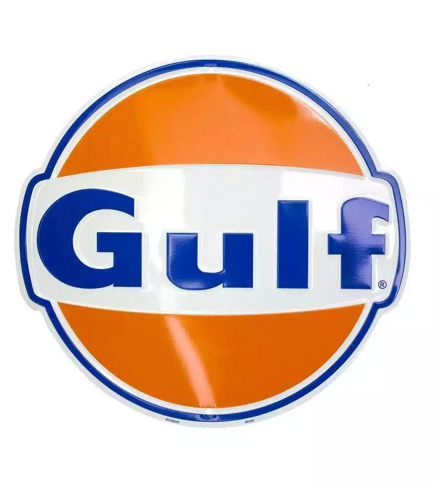 plaque gulf 60cm logo année 60 tole deco garage pub usa plaque gulf 60cm logo année 60 tole deco garage pub usa