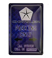 plaque chrysler parking only