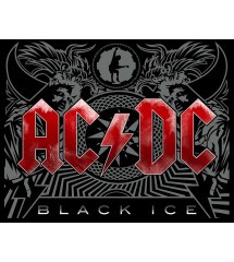 plate ACDC black ice 41x32 cm tole of the hard rock band