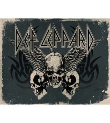 Def Leppard plate with skulls 41x32 cm Tole of the hard rock band