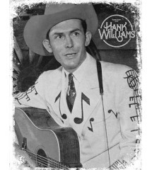 Plaque Hank Williams 41x32 cm Tole of the American country singer
