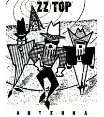 ZZTOP antenna caricature plate 41x32 cm tole of the Texas rock band