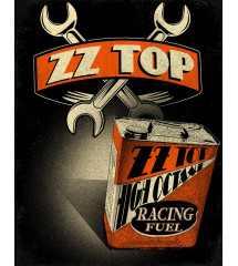 ZZTOP high octane can of gasoline 41x32 cm tole of the Texas rock band