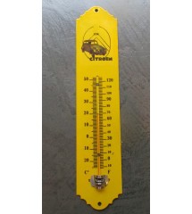 thermometre en email veritable 2ch citroen 30x6.5cm tole emaillée deudeuche