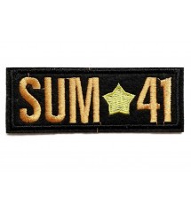 patch sum41 rectangulaire 10x3.5 cm ecusson groupe de rock alternatif