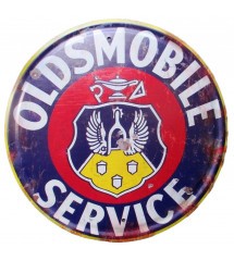 plaque oldsmobile service vieillit ronde 30cm tole deco garage