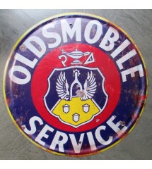 plaque oldsmobile service vieillit ronde 30cm tole deco garage