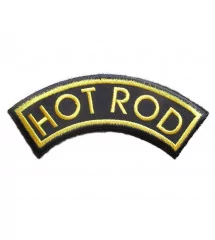 patch banderole hot rod noir et jaune