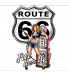 plaque 70x35cm fill her up pin up pompe a essence route66 tole emboutie