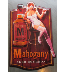 plaque pin up mahogany