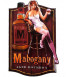 plaque 60x39cm pin up et bouteille bourbon mahogany tole emboutie
