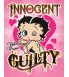 plate betty boop innocent guilty 41x32 cm tole USA