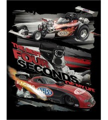 Plaque best 4 secons of my life dragster NHRA 41x32 cm tole USA drag