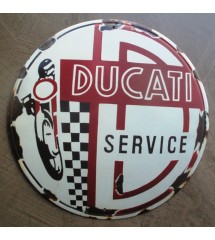 Plate ducati service ages 30cm tole deco garage fan motorcycle