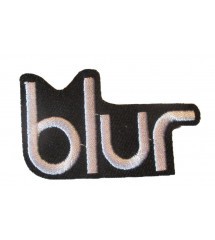 patch du groupe blur noir et blanc 6x3.5 cm écusson thermocollant rock roll