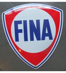 plaque décorative emaillée huile fina blason rouge blanc bleu tole email